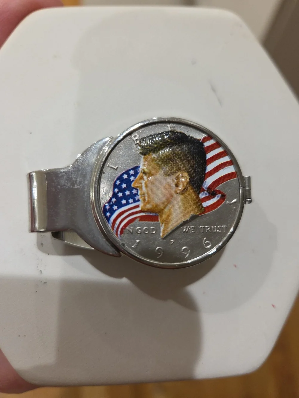 American Eagle Kennedy 1996 Vintage Half-Dollar Coin Slide Money Clip